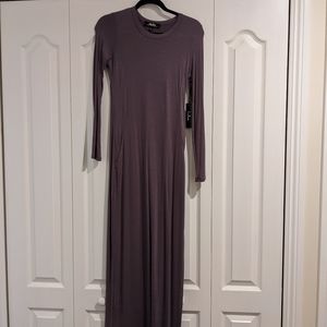 Long sleeve maxi Plum dress